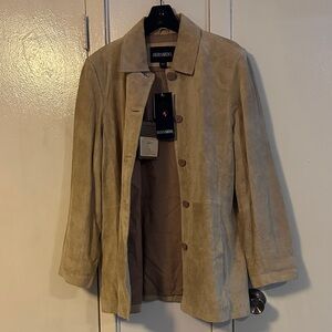 Bernardo Women Light Brown Suede Jacket, NWT